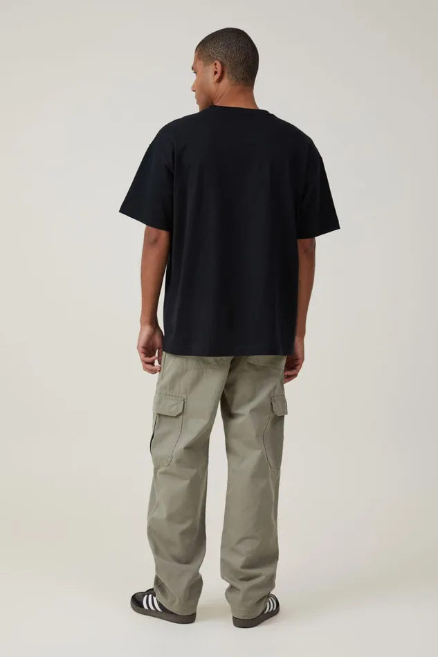 Men Pants Cotton On Tactical Cargo Pant Washed Military Herringbone