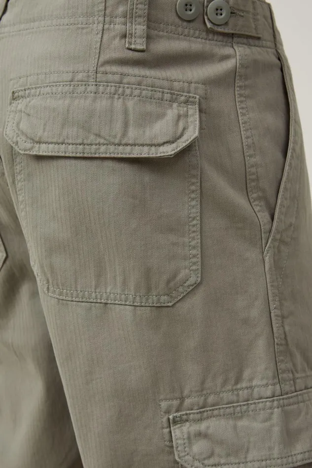 Men Pants Cotton On Tactical Cargo Pant Washed Military Herringbone
