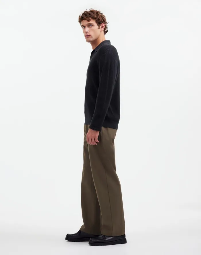 Men Pants Madewell CottonWool Blend Trousers Capers