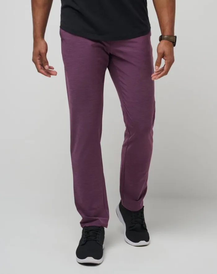 Men Pants TravisMathew OPEN TO CLOSE TECH CHINO PANT Plum