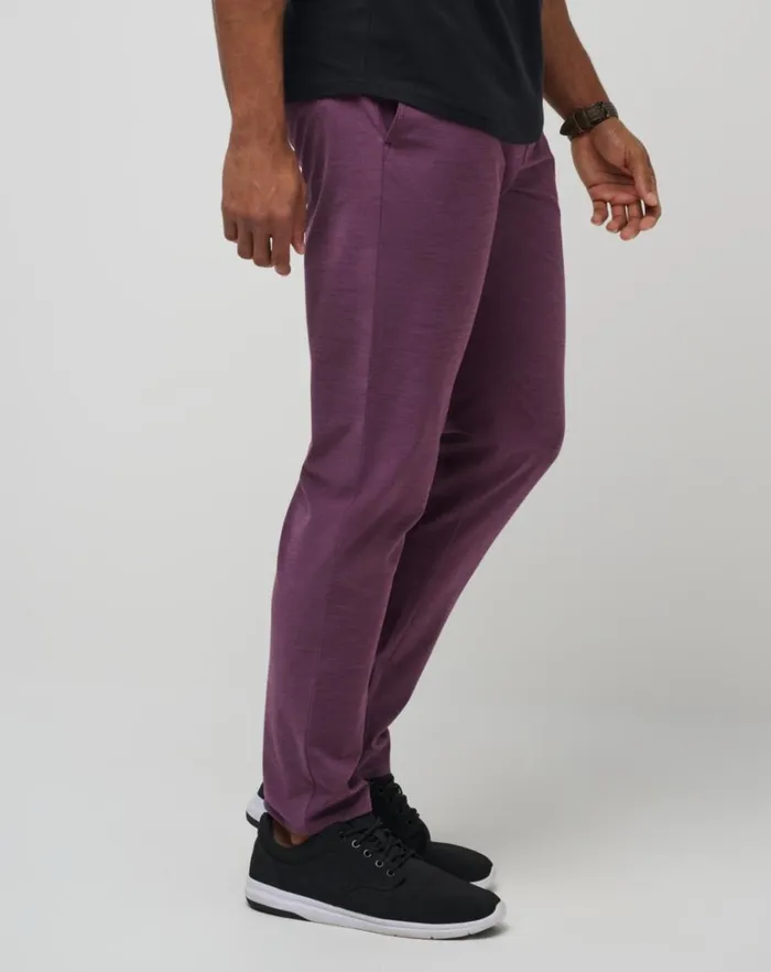 Men Pants TravisMathew OPEN TO CLOSE TECH CHINO PANT Plum