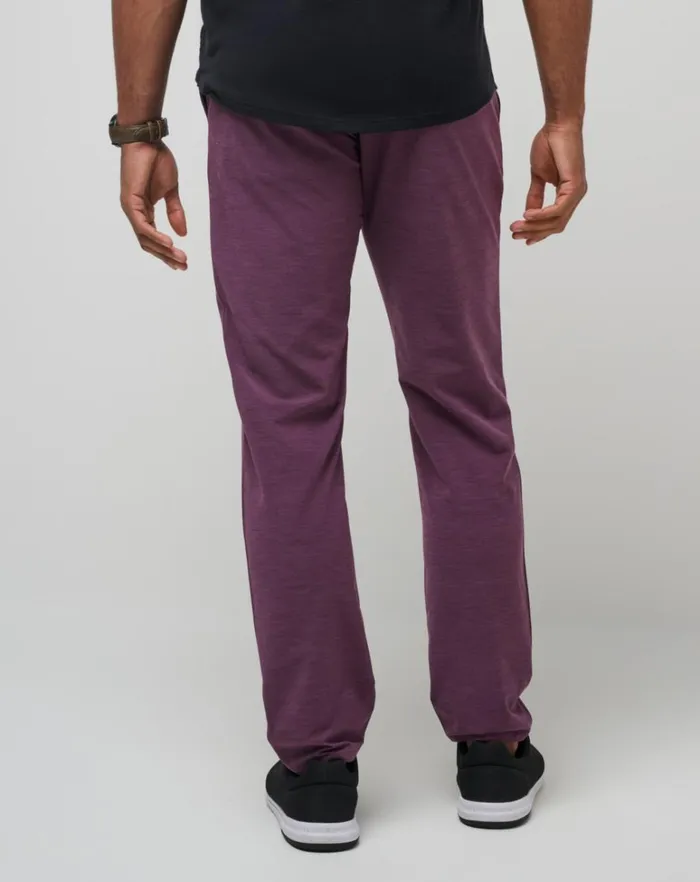 Men Pants TravisMathew OPEN TO CLOSE TECH CHINO PANT Plum