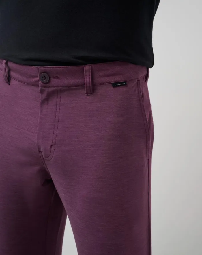 Men Pants TravisMathew OPEN TO CLOSE TECH CHINO PANT Plum