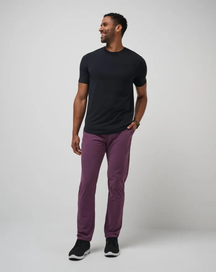 Men Pants TravisMathew OPEN TO CLOSE TECH CHINO PANT Plum