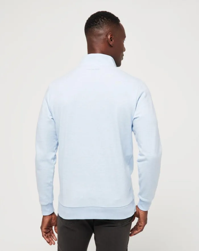 Men Quarter Zips TravisMathew CLOUD QUARTER ZIP 20 Heather Kentucky Blue Men Quarter Zips TravisMathew CLOUD QUARTER ZIP 20 Heather Kentucky Blue