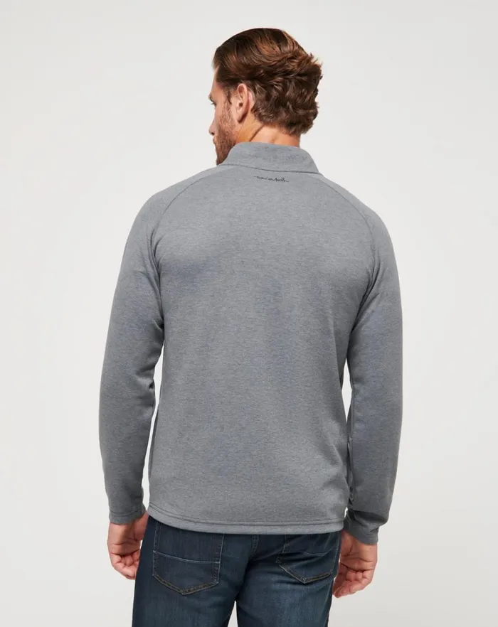 Men Quarter Zips TravisMathew UPGRADED QUARTER ZIP Dark Grey