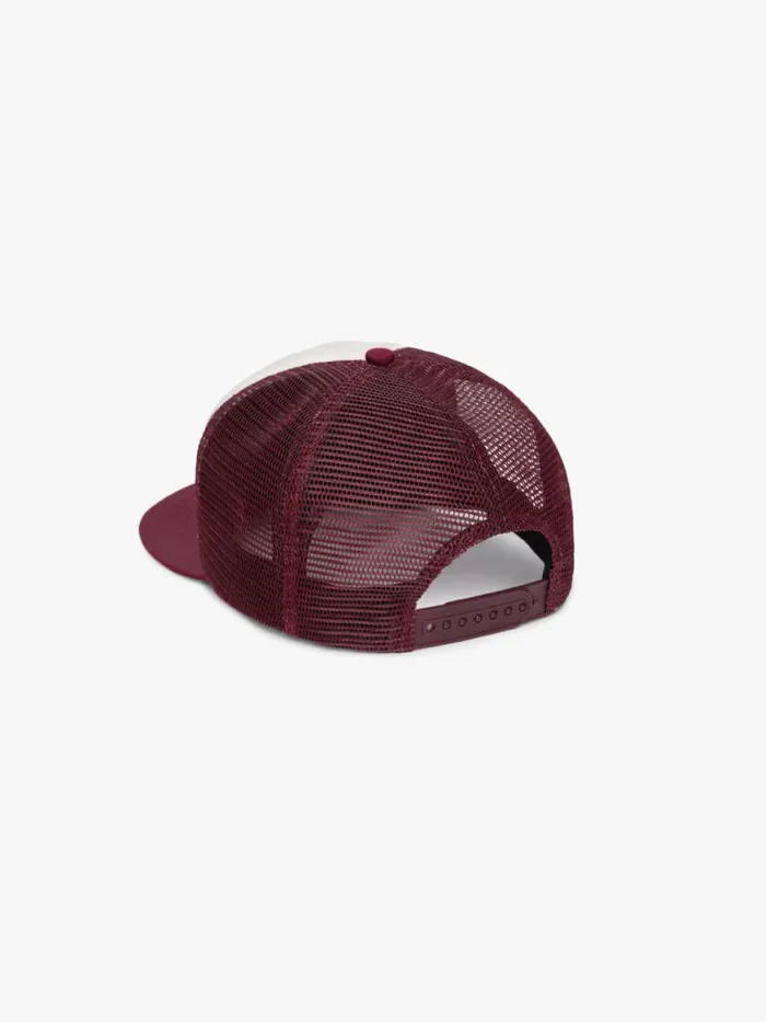 Men Rhude Hats SPECIALBLEND TRUCKER HAT Maroonoffwhite