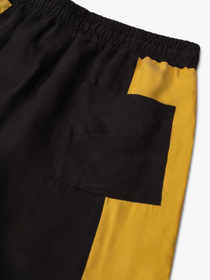 Men Rhude Pants RALLY PANT Blackmustardmaroon