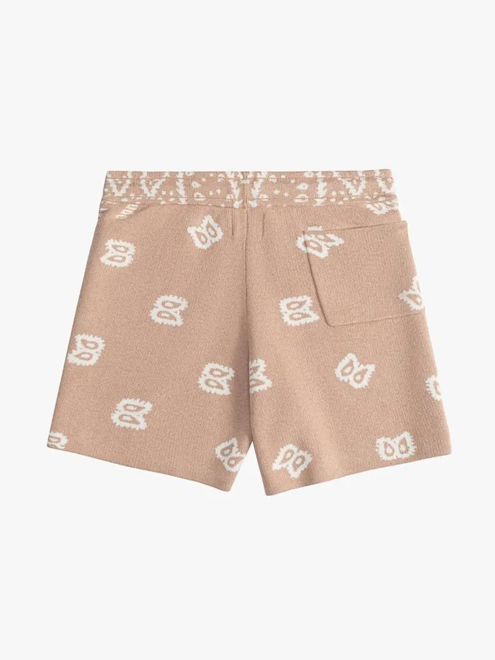 Men Rhude Shorts KNIT BANDANA SHORTS Tancream
