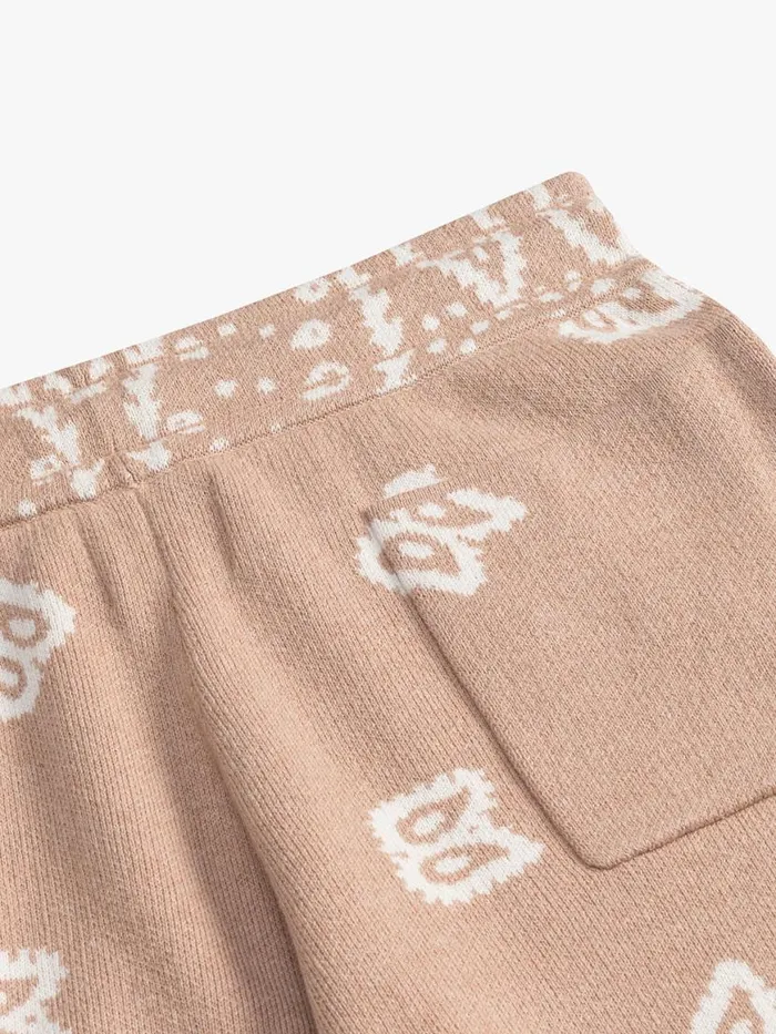 Men Rhude Shorts KNIT BANDANA SHORTS Tancream
