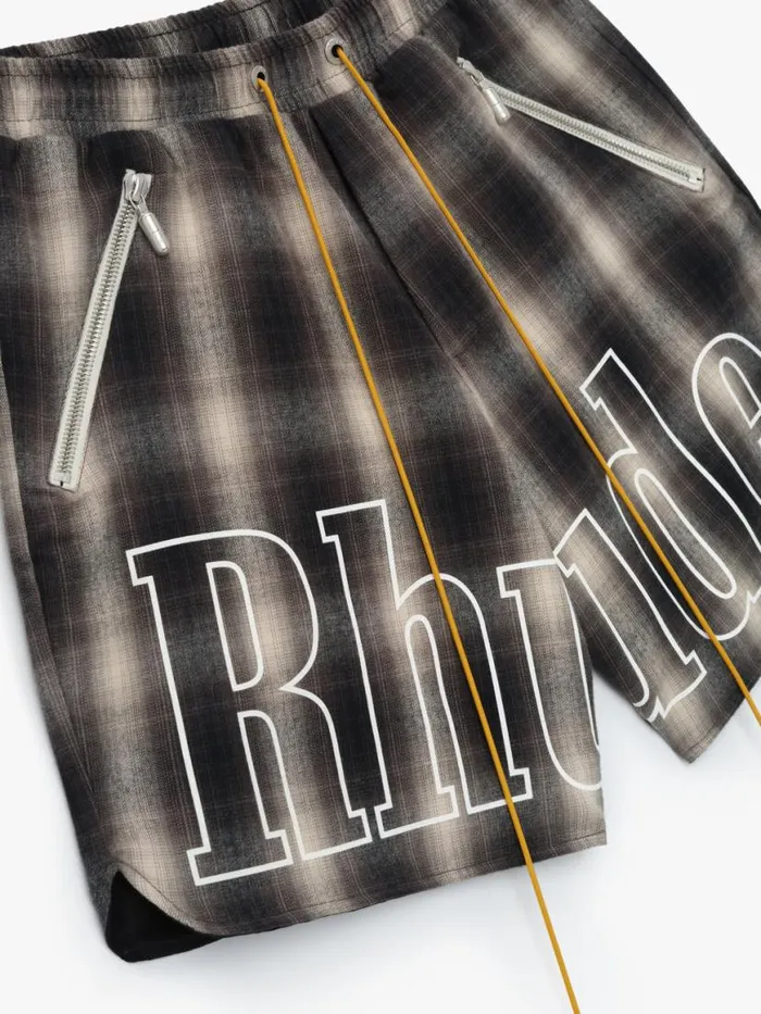 Men Rhude Shorts PLAID LOGO SHORT Multi