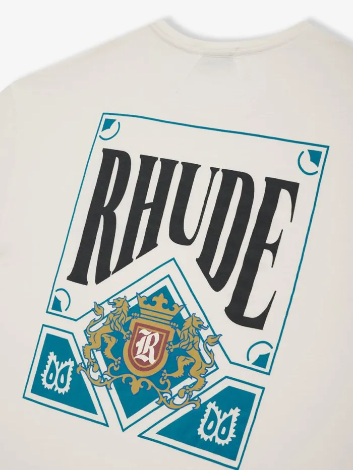 Men Rhude Tees CARD TEE Vtg White Men Rhude Tees CARD TEE Vtg White