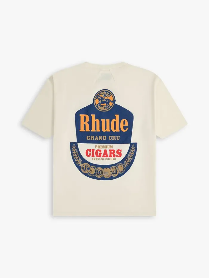 Men Rhude Tees GRAND CRU TEE Vtg White