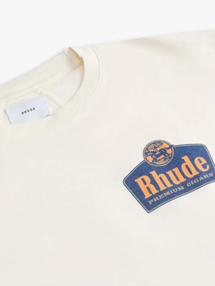 Men Rhude Tees GRAND CRU TEE Vtg White