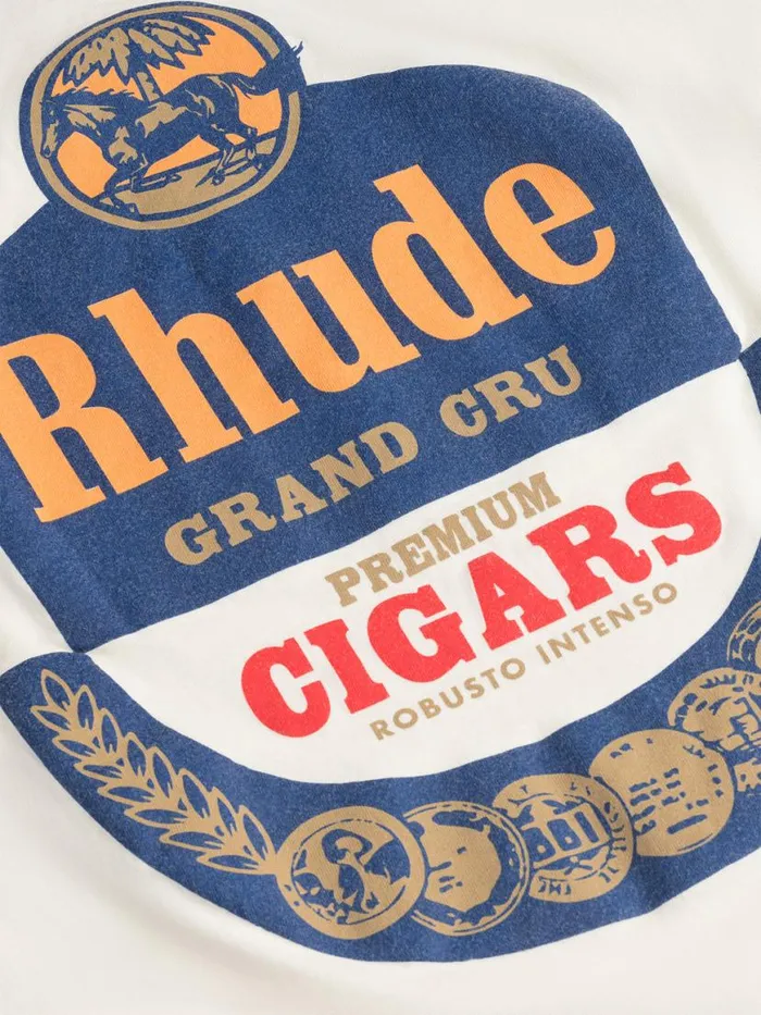 Men Rhude Tees GRAND CRU TEE Vtg White