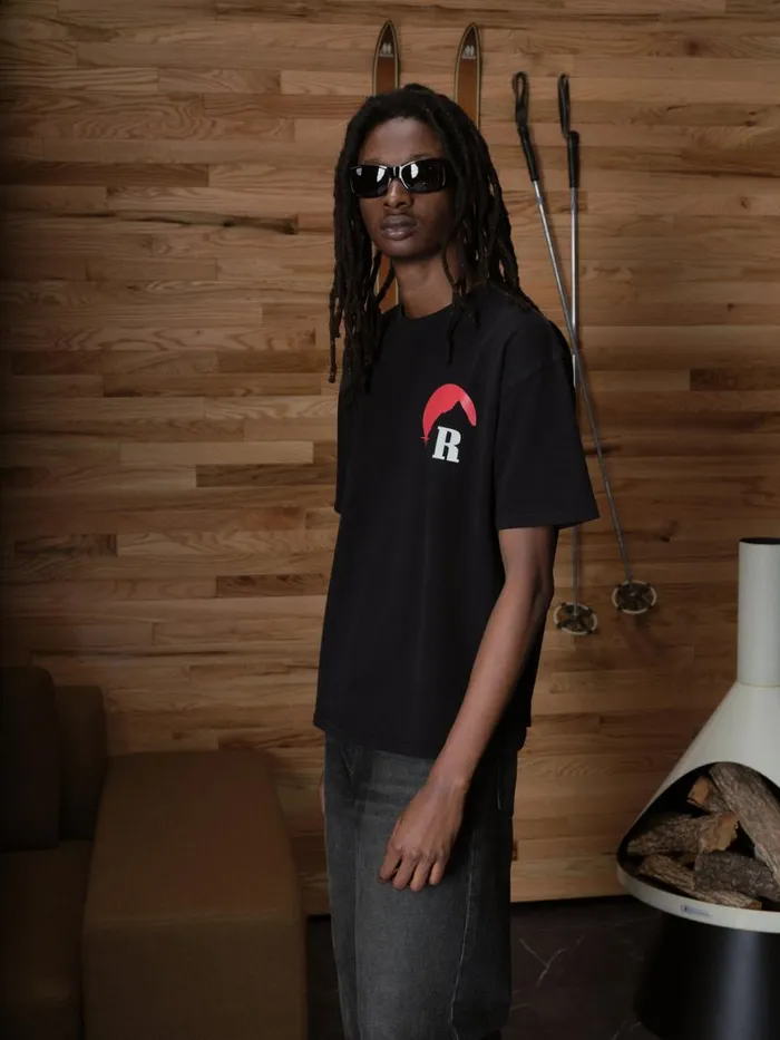 Men Rhude Tees MOONLIGHT TEE Vtg Blackred Men Rhude Tees MOONLIGHT TEE Vtg Blackred