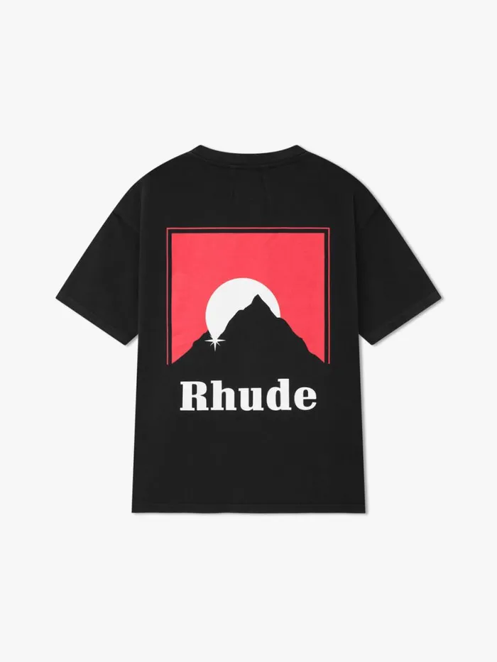 Men Rhude Tees MOONLIGHT TEE Vtg Blackred Men Rhude Tees MOONLIGHT TEE Vtg Blackred