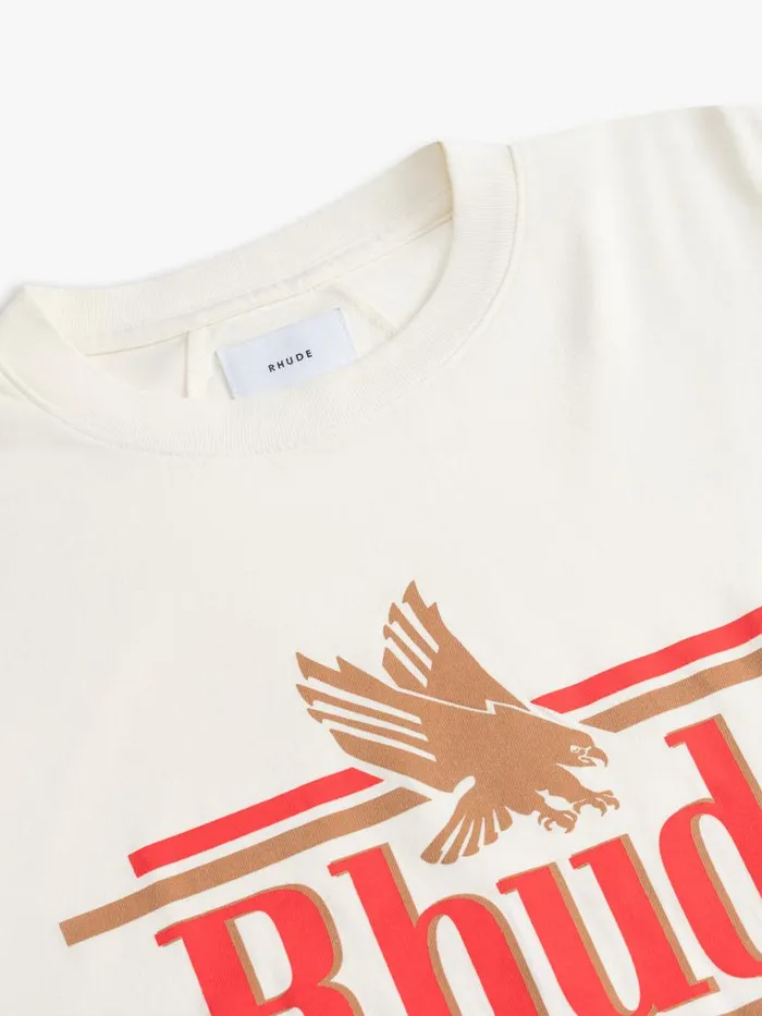 Men Rhude Tees ROSSA TEE Vtg White