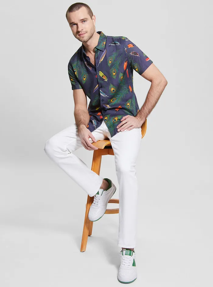Men Shirts GUESS Eco Feather Rayon Shirt