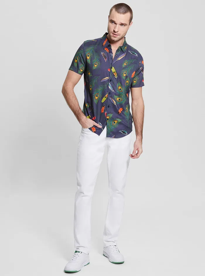 Men Shirts GUESS Eco Feather Rayon Shirt