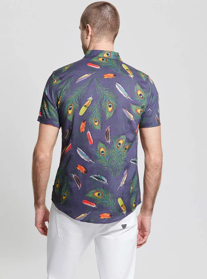 Men Shirts GUESS Eco Feather Rayon Shirt