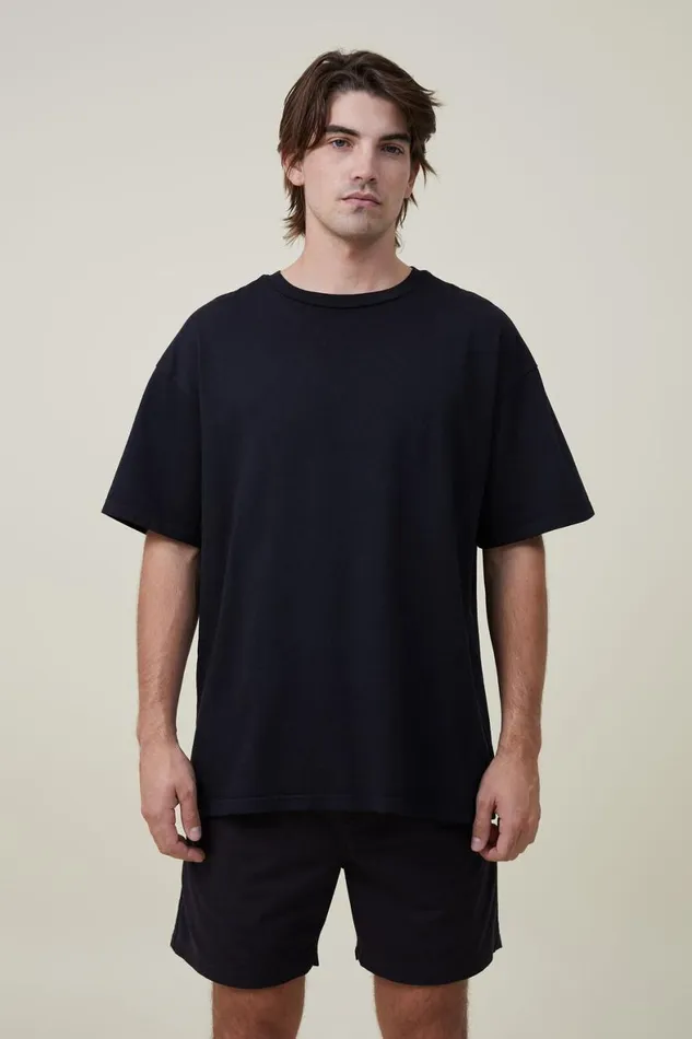 Men Shorts Cotton On Easy Short Black Texture