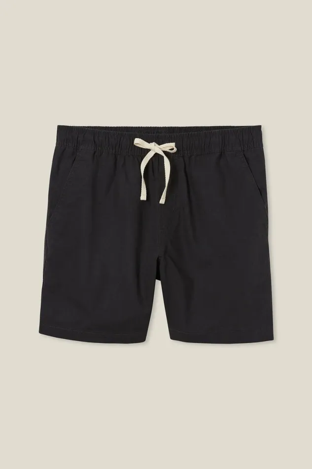 Men Shorts Cotton On Easy Short Black Texture