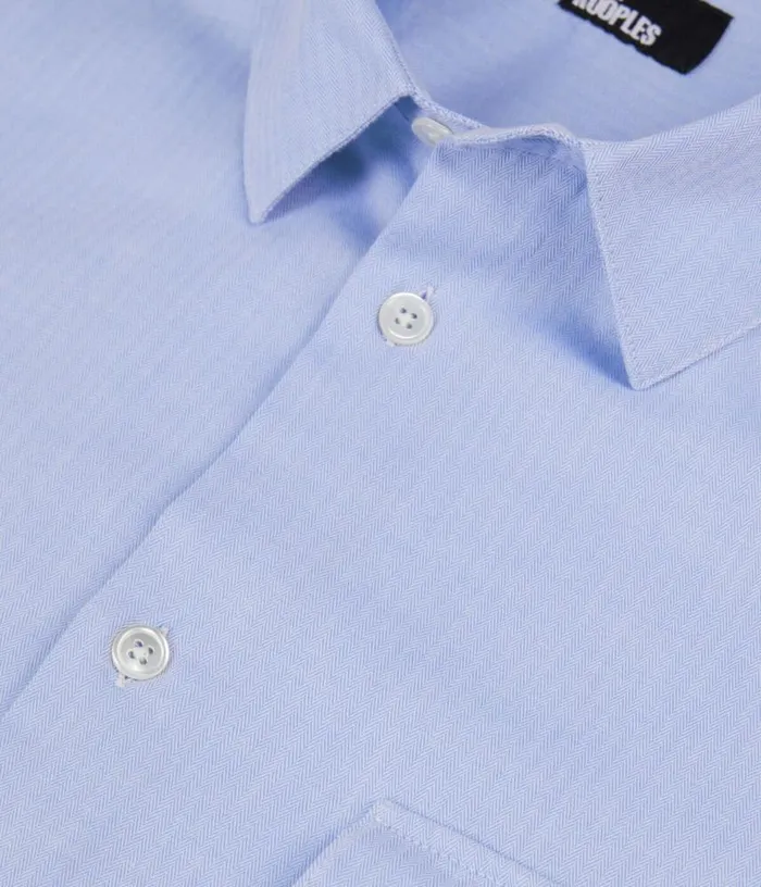 Men Sky Blue Chevron Shirt THE KOOPLES Shirts