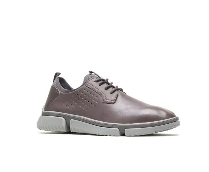Men Sneakers Hush Puppies Bennet Plain Toe Oxford Dark Grey Leather Men Sneakers Hush Puppies Bennet Plain Toe Oxford Dark Grey Leather