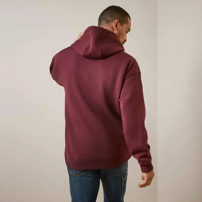 Men Sweatshirts and Hoodies Ariat Rebar Graphic Hoodie Malbecand Grey Men Sweatshirts and Hoodies Ariat Rebar Graphic Hoodie Malbecand Grey