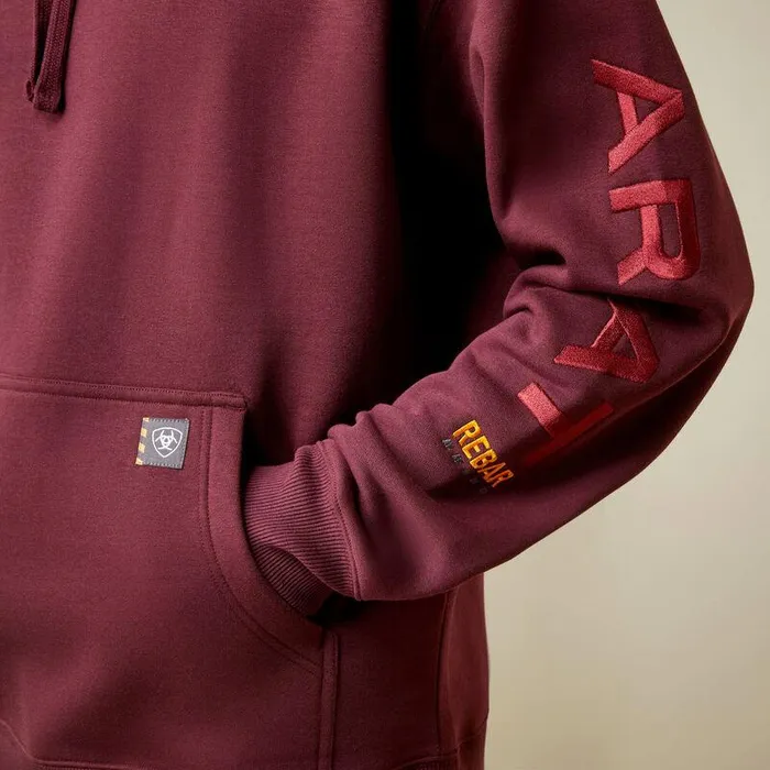 Men Sweatshirts and Hoodies Ariat Rebar Graphic Hoodie Malbecand Grey Men Sweatshirts and Hoodies Ariat Rebar Graphic Hoodie Malbecand Grey