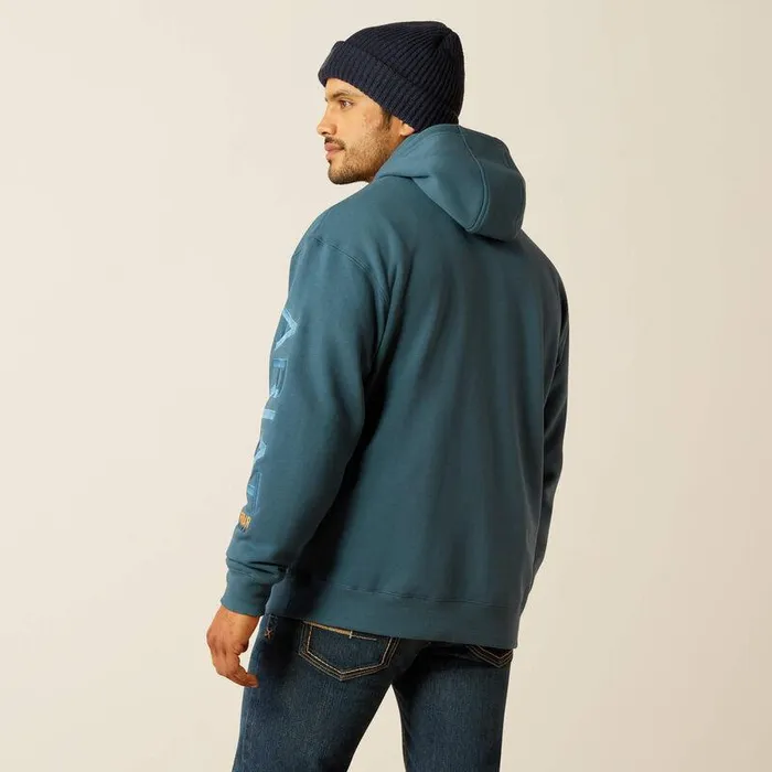 Men Sweatshirts and Hoodies Ariat Rebar Graphic Hoodie Stargazerlarkspur
