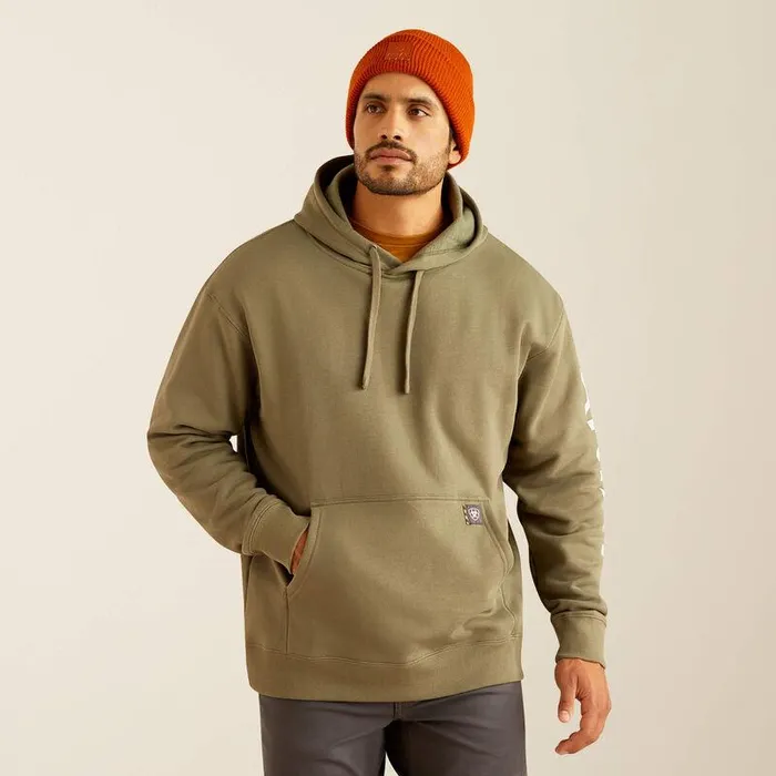 Men Sweatshirts and Hoodies Ariat Rebar Roughneck Pullover Hoodie Deep Lichen Men Sweatshirts and Hoodies Ariat Rebar Roughneck Pullover Hoodie Deep Lichen