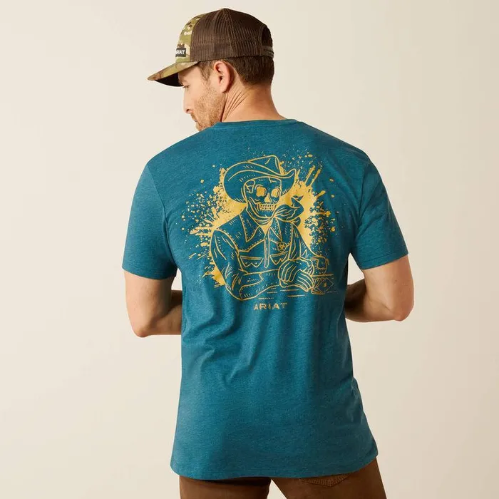 Men TShirts and Polos Ariat Ariat Played Out TShirt Deep Sea Heather