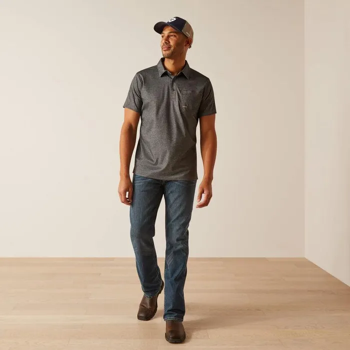 Men TShirts and Polos Ariat Rebar Foreman Polo Charcoal Heather Men TShirts and Polos Ariat Rebar Foreman Polo Charcoal Heather