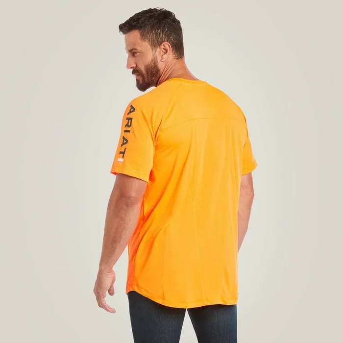 Men TShirts and Polos Ariat Rebar Heat Fighter TShirt Neon Orange Men TShirts and Polos Ariat Rebar Heat Fighter TShirt Neon Orange
