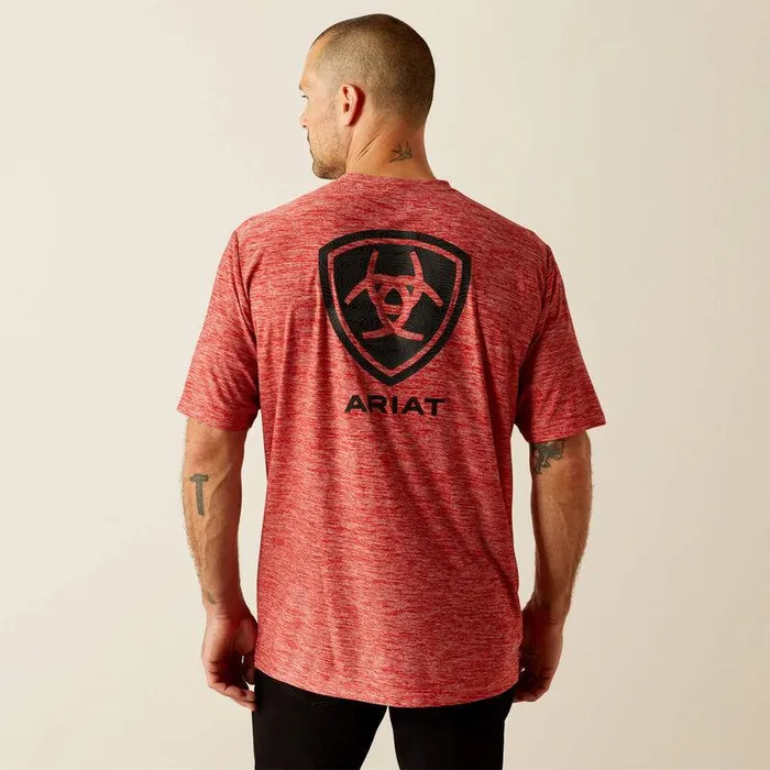 Men TShirts and Polos Ariat Thematic Logo Charger TShirt Haute Red Men TShirts and Polos Ariat Thematic Logo Charger TShirt Haute Red
