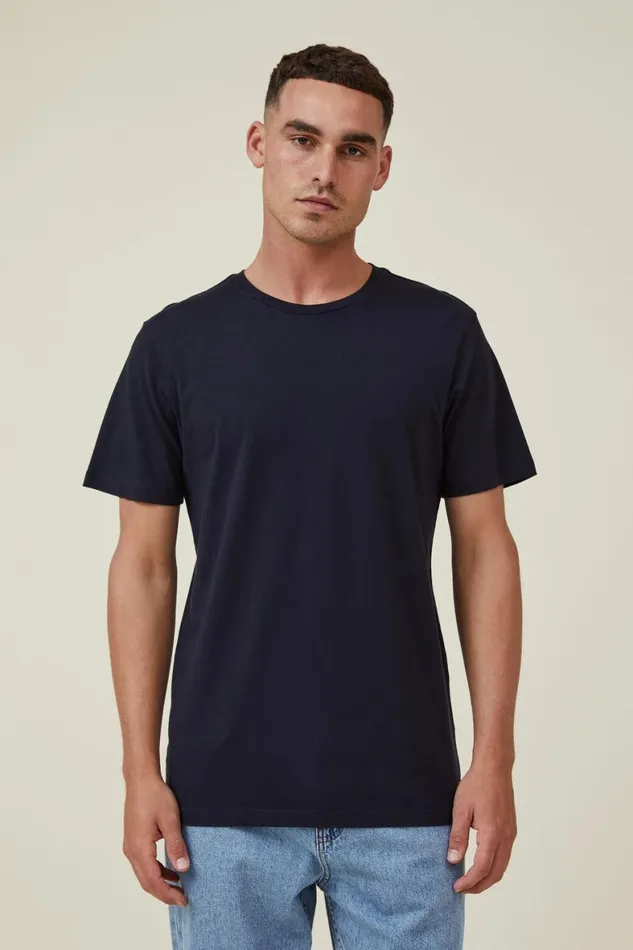 Men Tees and Tanks Cotton On Organic Regular Fit Crew TShirt Ink Navy