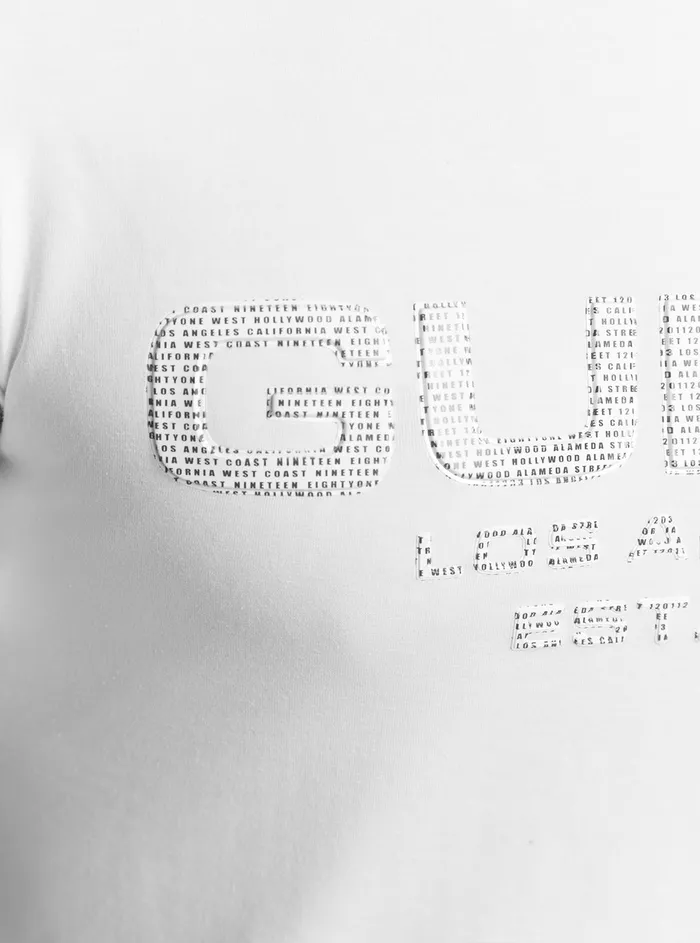 Men Tees and Tanks GUESS Eco White Bertil Logo Tshirt