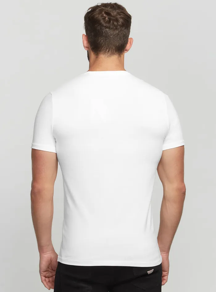 Men Tees and Tanks GUESS Eco White Bertil Logo Tshirt