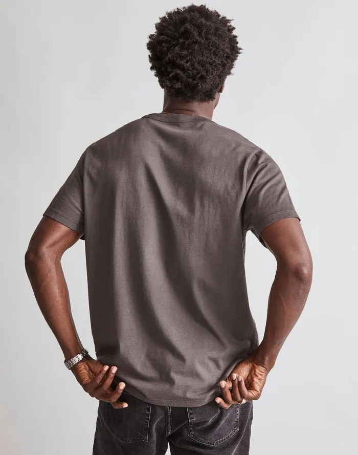 Men Tees Madewell GarmentDyed Allday Crewneck Tee Black Coal