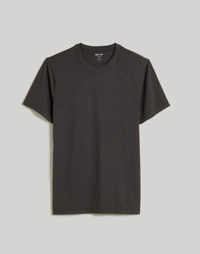 Men Tees Madewell GarmentDyed Allday Crewneck Tee Black Coal