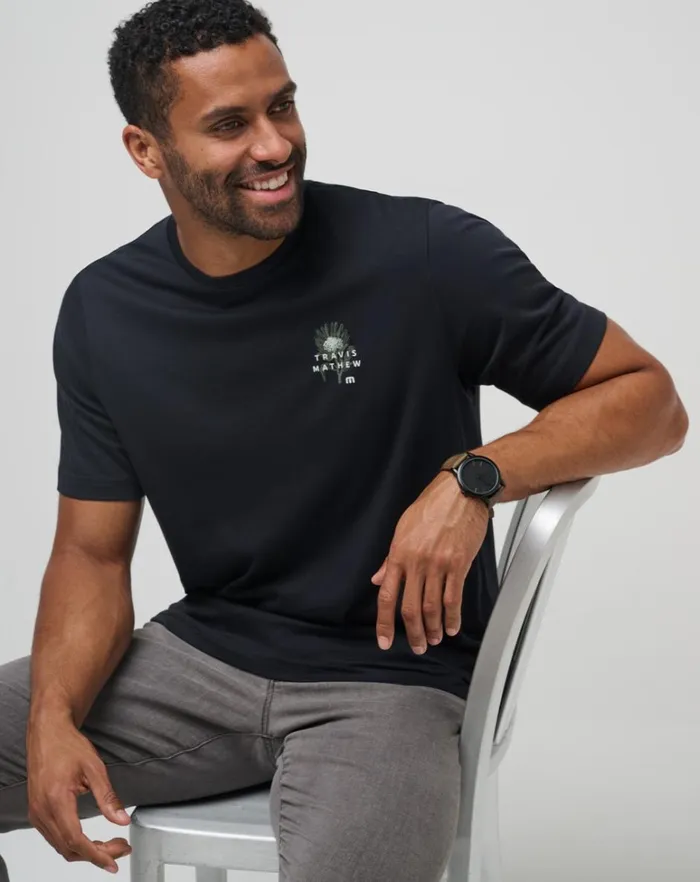 Men Tees TravisMathew ALL DAY RAIN TEE Black