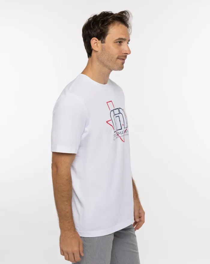 Men Tees TravisMathew BUCKING BULL TEE White