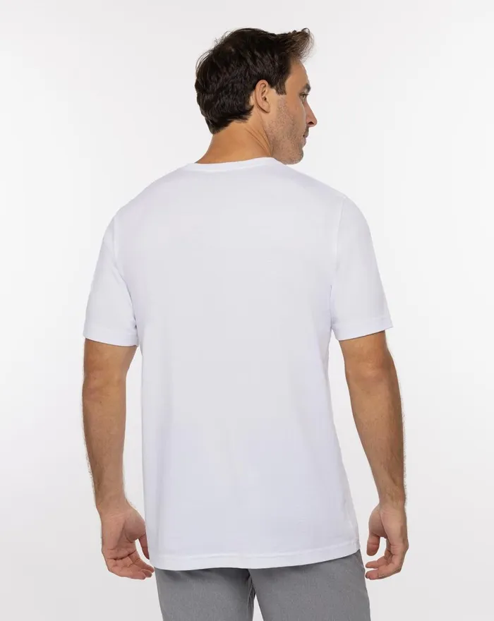 Men Tees TravisMathew BUCKING BULL TEE White