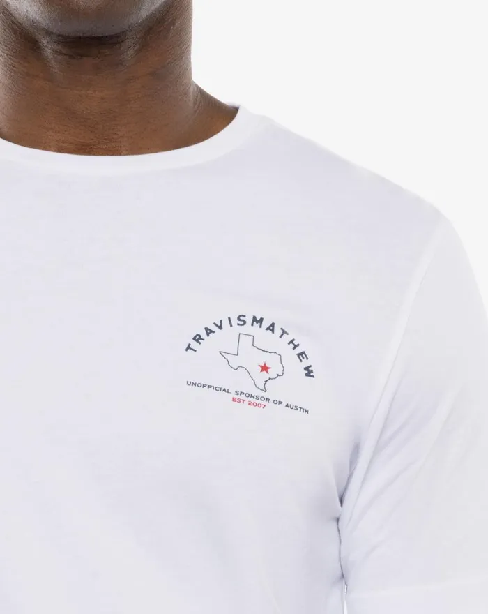 Men Tees TravisMathew ENCHANTED ROCK TEE White Men Tees TravisMathew ENCHANTED ROCK TEE White