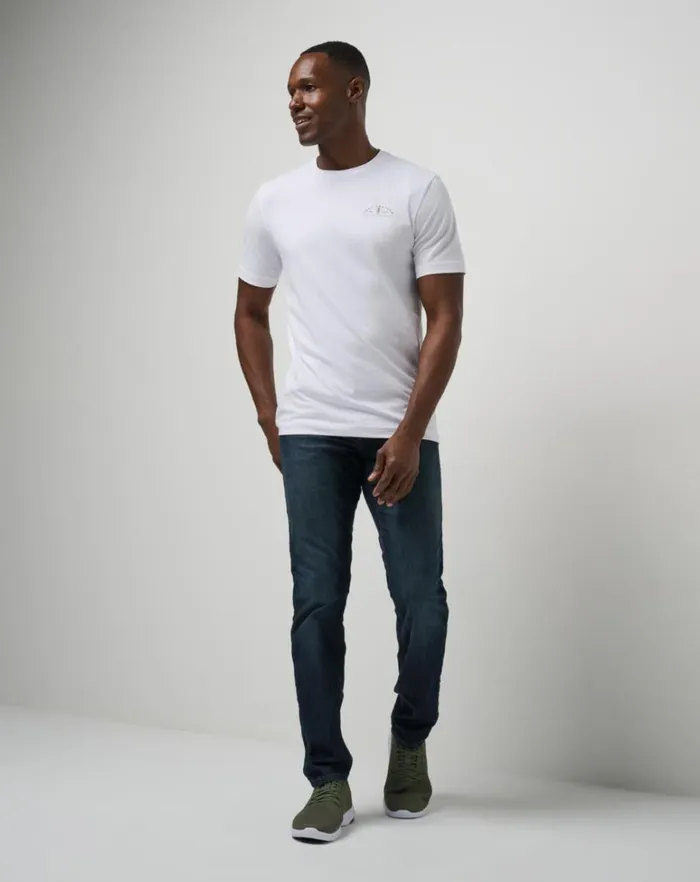 Men Tees TravisMathew FAMOUS REINDEER TEE White Men Tees TravisMathew FAMOUS REINDEER TEE White