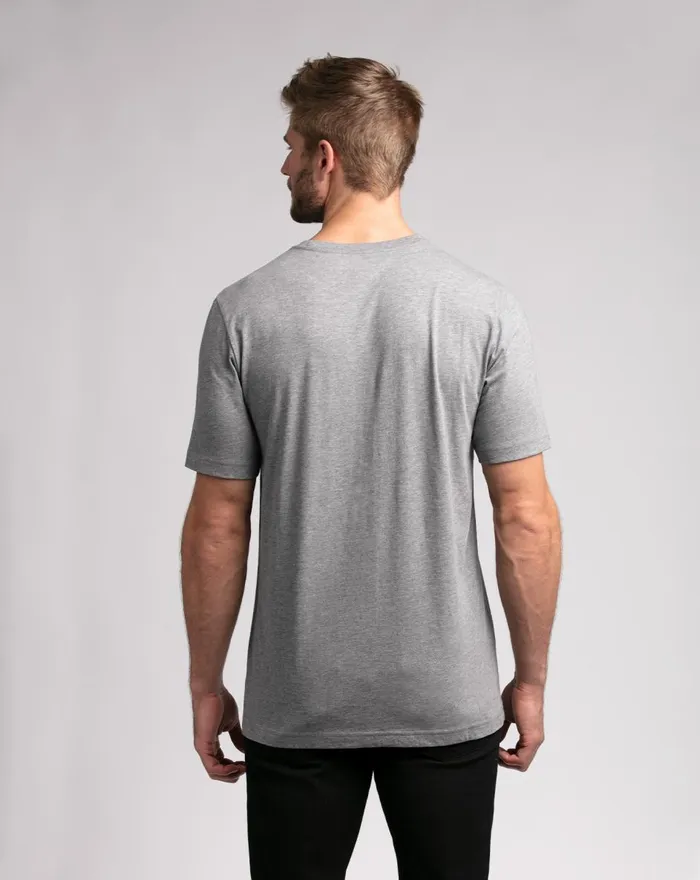 Men Tees TravisMathew LAKE STATE TEE Heather Grey