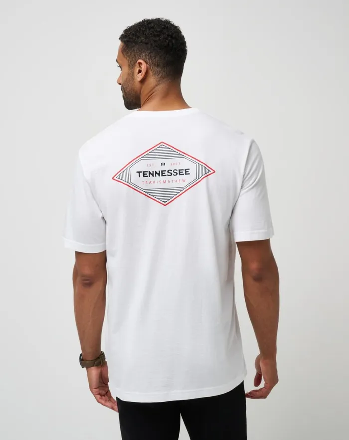 Men Tees TravisMathew LOCAL COLOR TEE White