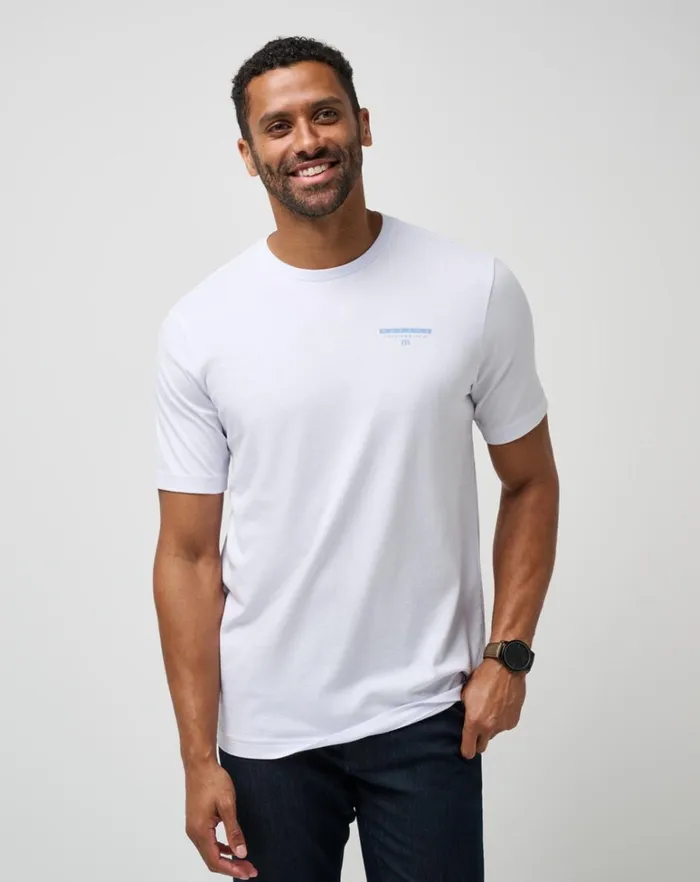 Men Tees TravisMathew NORTHERN HEMISPHERE TEE White